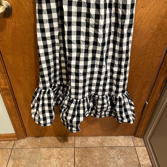 A NEW DAY black & white checked high neck midi dress with ruffle accent - Picture 3 of 7